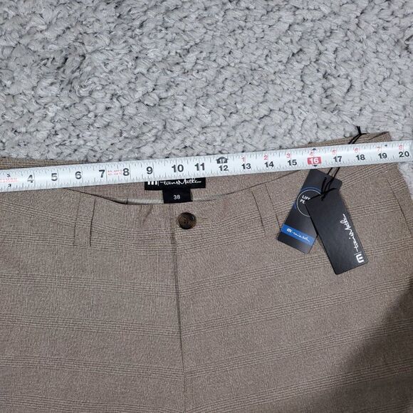 Travis Mathew Grommet 9” Stripe Khaki Tan Brown Golf Shorts Size 38 Stretch - Picture 6 of 9